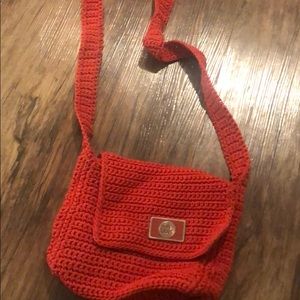 Sak orange knitted purse